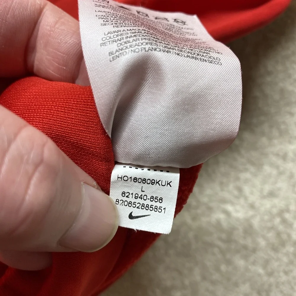 Nike Hoodie Mens Large Red Simpson Baseball Therma-FIT Pullover 621940-656